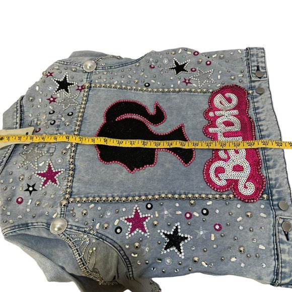 (H-218) Barbie Theme Denim Jacket Size L - Picture 10 of 10